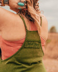 Can't Miss This Romper Overalls - Vintage Olive