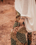 Earthy Floral Palazzo Pants - Olive Green