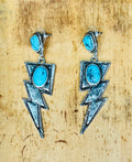 Turquoise Bolt Stud Earrings