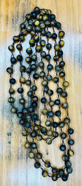 36” Polished Wood Bead Necklace