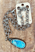 Blue Ocean Rock Necklace