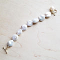 Freshwater Pearl Coin Bracelet with KC Gold Findings